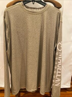 Magellan Outdoors Reversible Heathered Olive and Camo Long-Sleeve Crewneck